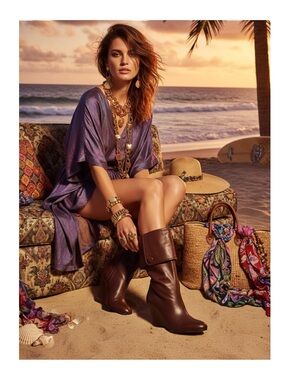 Luxe: new Goldenbleu ♔ Carly Fold Over Wedge Heel Tall Leather Boots ♔ Taupe ♔